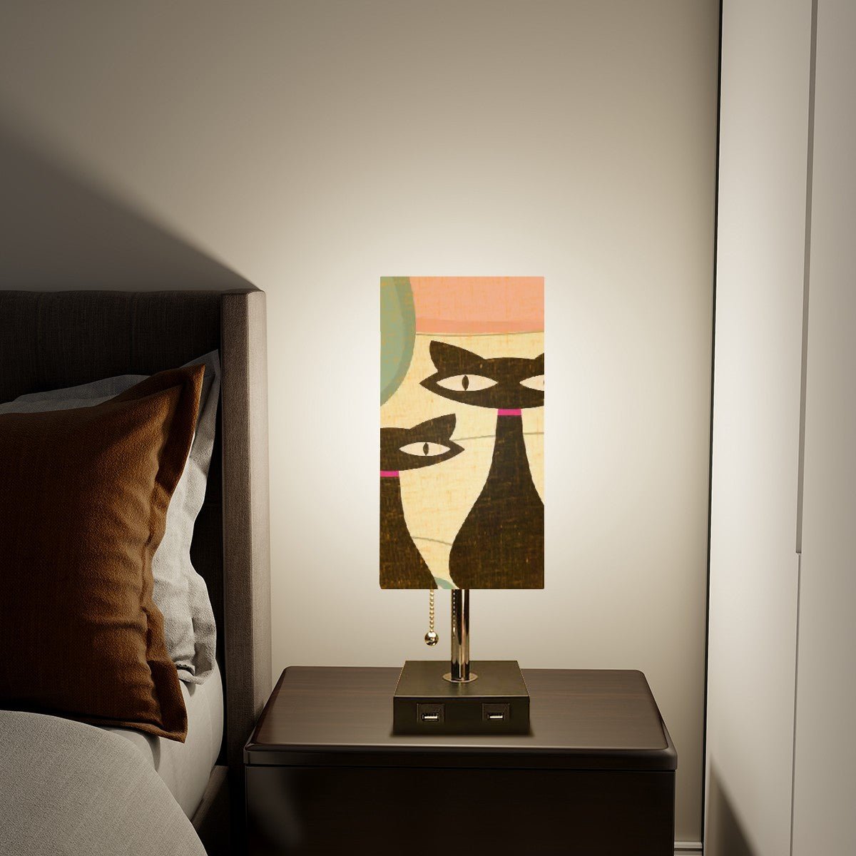 Kate McEnroe New York Atomic Cat Kitsch Mid Century Modern Retro Desk LampDesk Lamps6UWBNVWAoD