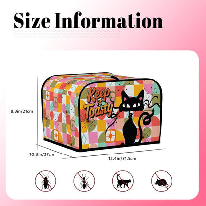 Kate McEnroe New York Atomic Cat Kitschy 4 Slice Toaster Cover, Keep It Toasty MCM KitchenToaster Covers3klWBWV15F