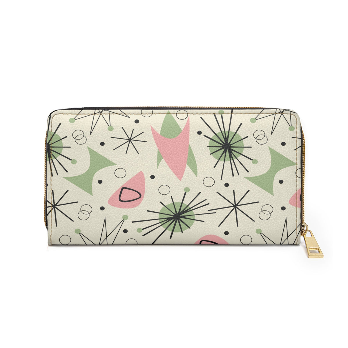 Kate McEnroe New York Atomic Cat Kitschy Mid Century Modern Retro 50s Zip Around WalletWallets12717593549576868291
