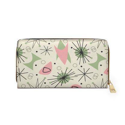Kate McEnroe New York Atomic Cat Kitschy Mid Century Modern Retro 50s Zip Around WalletWallets12717593549576868291