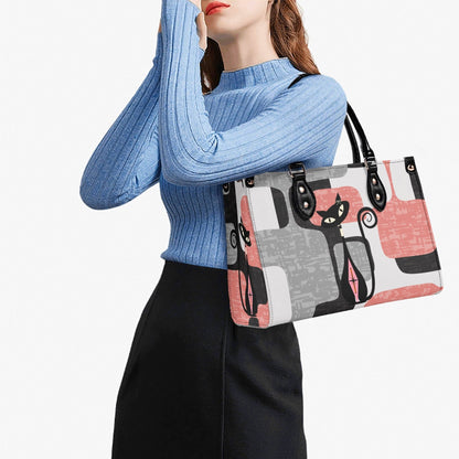Kate McEnroe New York Atomic Cat Kitschy Retro Mid Century Modern SatchelHandbagsN2M0R3XN-1
