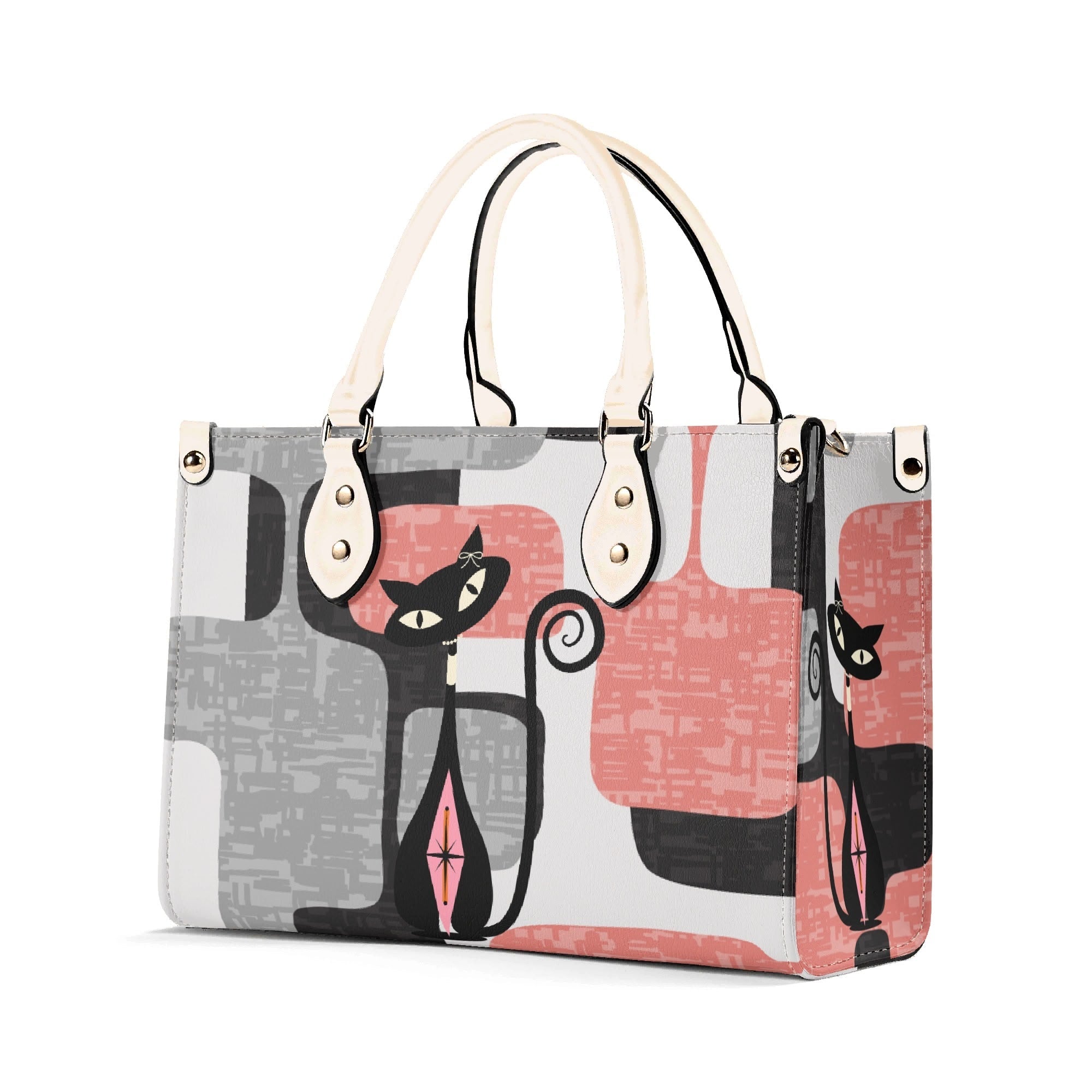 Kate McEnroe New York Atomic Cat Kitschy Retro Mid Century Modern SatchelHandbagsN2M0R3XN-4