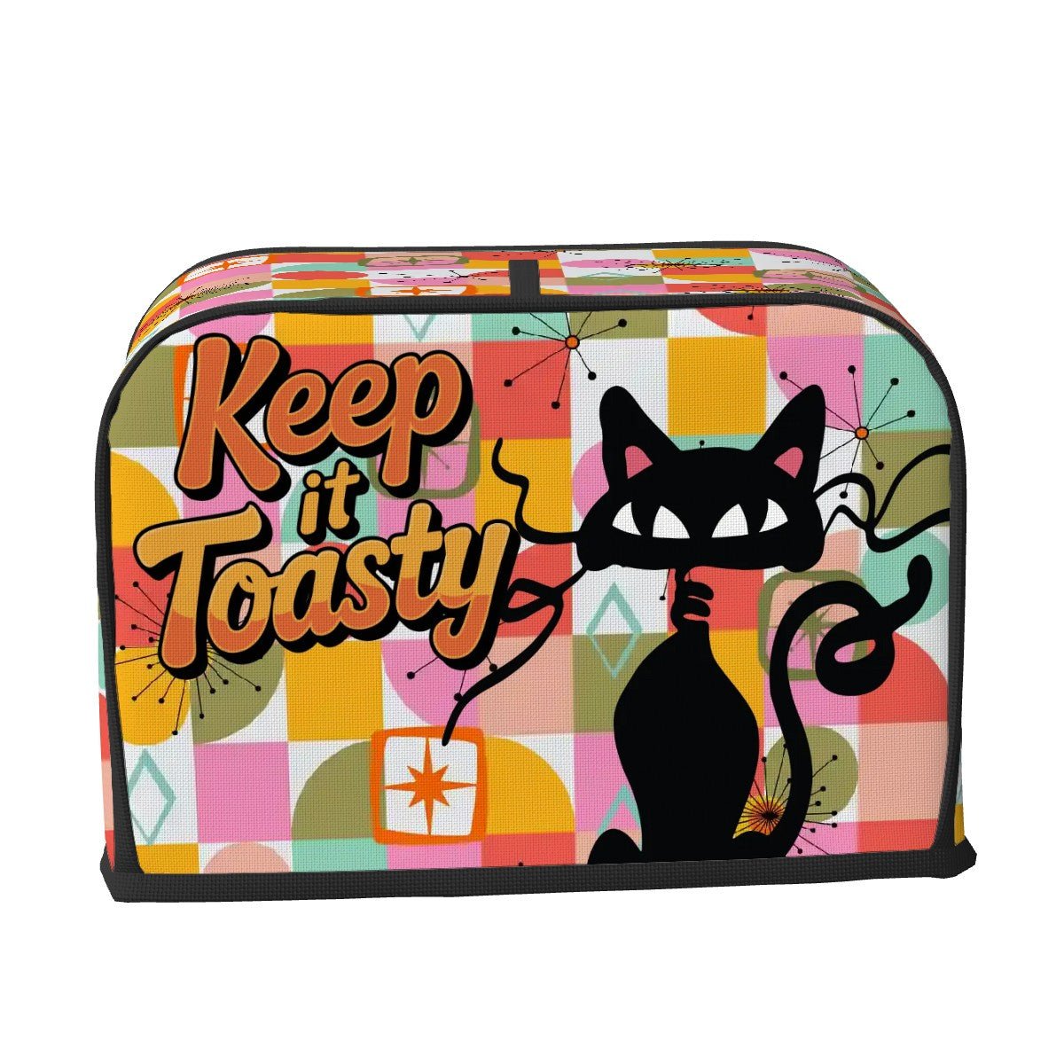 Kate McEnroe New York Atomic Cat Kitschy Toaster Cover, Retro Keep It Toasty MCM Kitchen DecorToaster Covers5vckFKqnIM