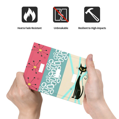 Kate McEnroe New York Atomic Cat Light Switch Cover Mid Century Modern Triple Toggle PlateLight Switch Plateyl60zkYMCr