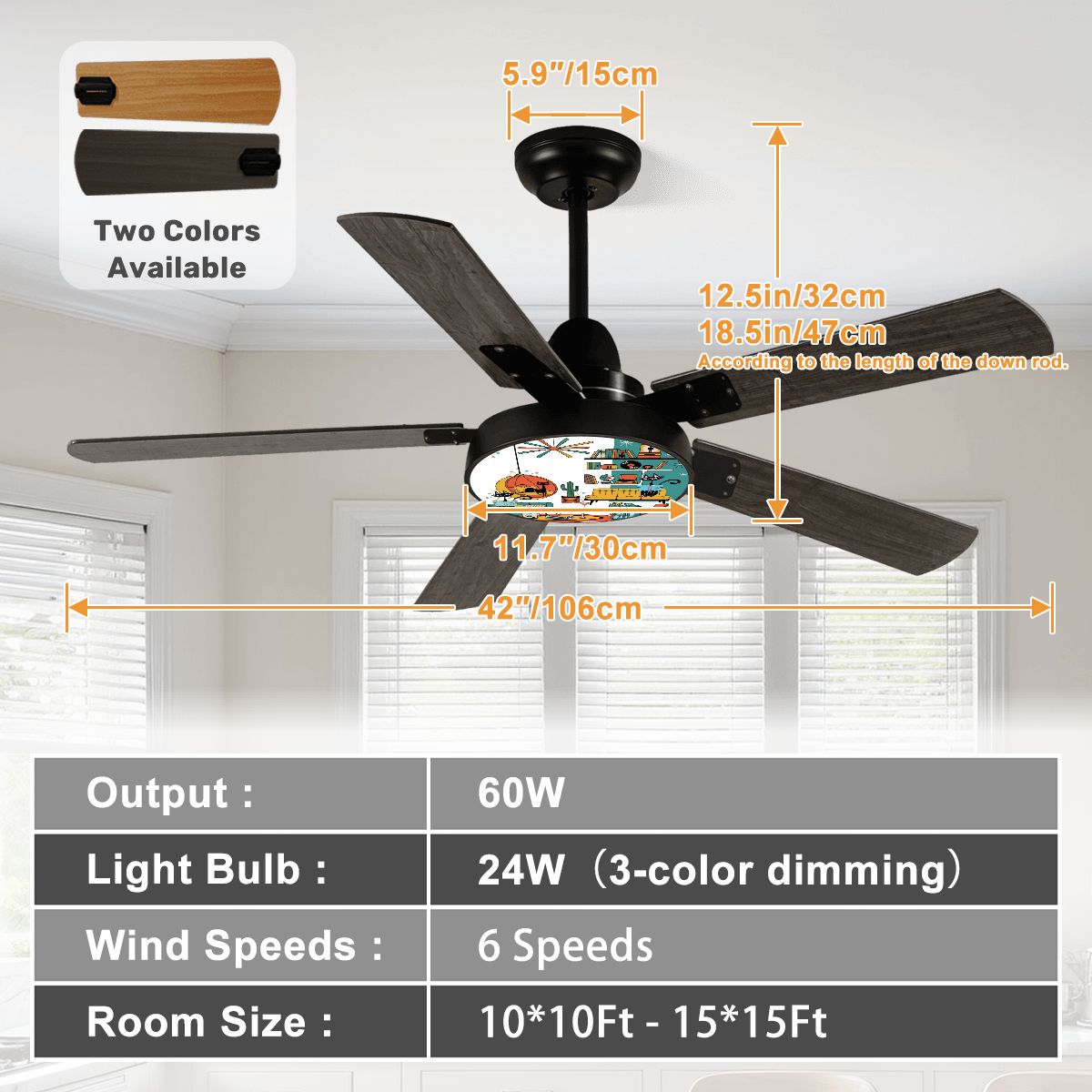 Kate McEnroe New York Atomic Cat Lounge Ceiling Fan, Mid Century Modern Sputnik Light FixtureCeiling Fansamb79djudF