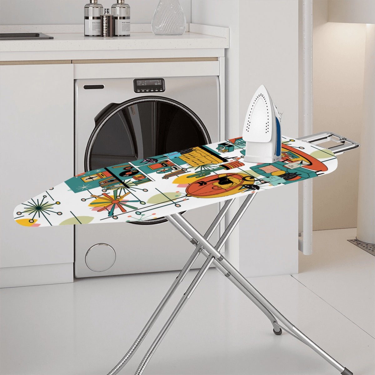 Kate McEnroe New York Atomic Cat Lounge Ironing Board Cover, Mid Century Modern StarburstIroning Board CoversYntzKp9O3e