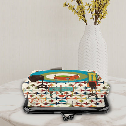 Kate McEnroe New York Atomic Cat Lounge Kisslock Coin Purse, Mid Century Modern Scandinavian Danish WalletCoin PursesesiZwf43Ny