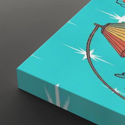 Kate McEnroe New York Atomic Cat Lounge Retro Wall Art, Mid Century Modern Lounge Canvas PrintCanvas Wall Art6RPfOagq6D