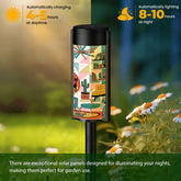 Kate McEnroe New York Atomic Cat Lounging Solar Garden Light, Mid Century Modern Yard AccentSolar Garden Stake LightsJpjrMzi0AD
