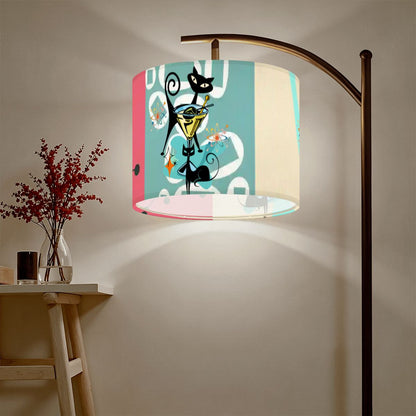 Kate McEnroe New York Atomic Cat Martini 1950s Mid Century Modern Lamp ShadeLamp ShadesqKAzok0nxT