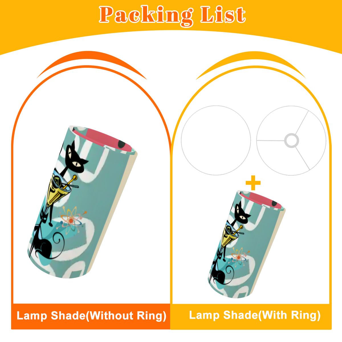 Kate McEnroe New York Atomic Cat Martini 1950s Mid Century Modern Lamp ShadeLamp ShadesqKAzok0nxT