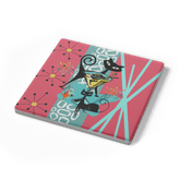 Kate McEnroe New York Atomic Cat Martini Coaster, Mid Century Modern Soapstone DrinkwareCoasters7021