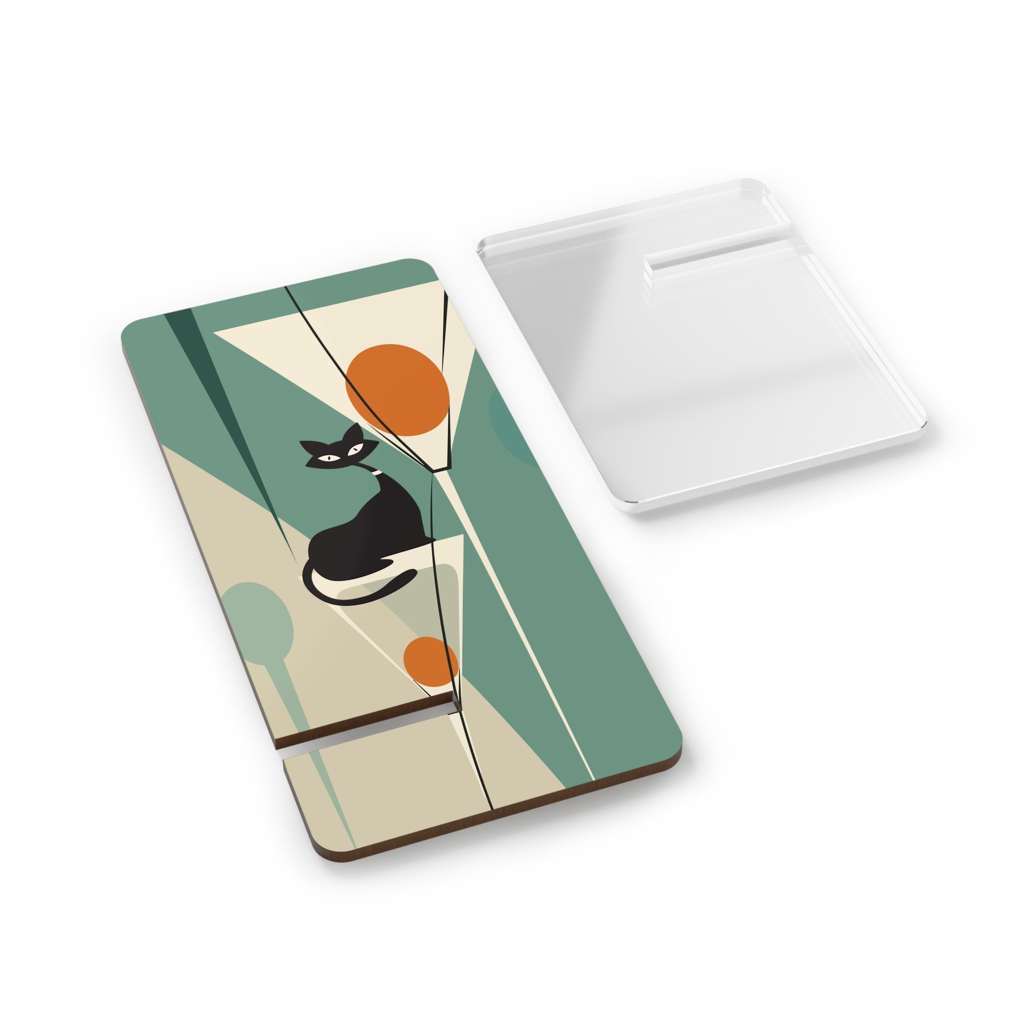 Kate McEnroe New York Atomic Cat Martini Phone Stand, Mid Century Modern Smartphone Holder, Retro MCM Barware Desk AccessoryMobile Phone Stands31819797918281958963
