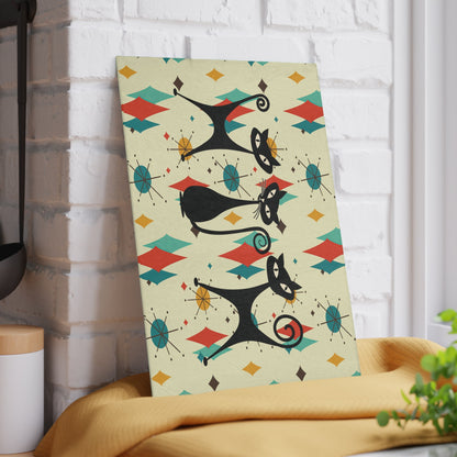 Kate McEnroe New York Atomic Cat Mid Century Glass Cutting Board, Retro Franciscan Starburst MCM Kitchen DecorCutting Boards32165804147902523701
