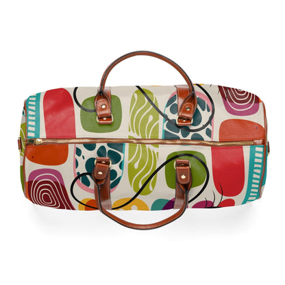 Kate McEnroe New York Atomic Cat Mid Century Modern Amoeba Travel Bag, MCM Geometric Abstract Googie Carry on Bag, Retro Weekender Bag - 132982823Duffel Bags21723230214035744344