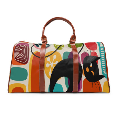 Kate McEnroe New York Atomic Cat Mid Century Modern Amoeba Travel Bag, MCM Geometric Abstract Googie Carry on Bag, Retro Weekender Bag - 132982823Duffel Bags21723230214035744344