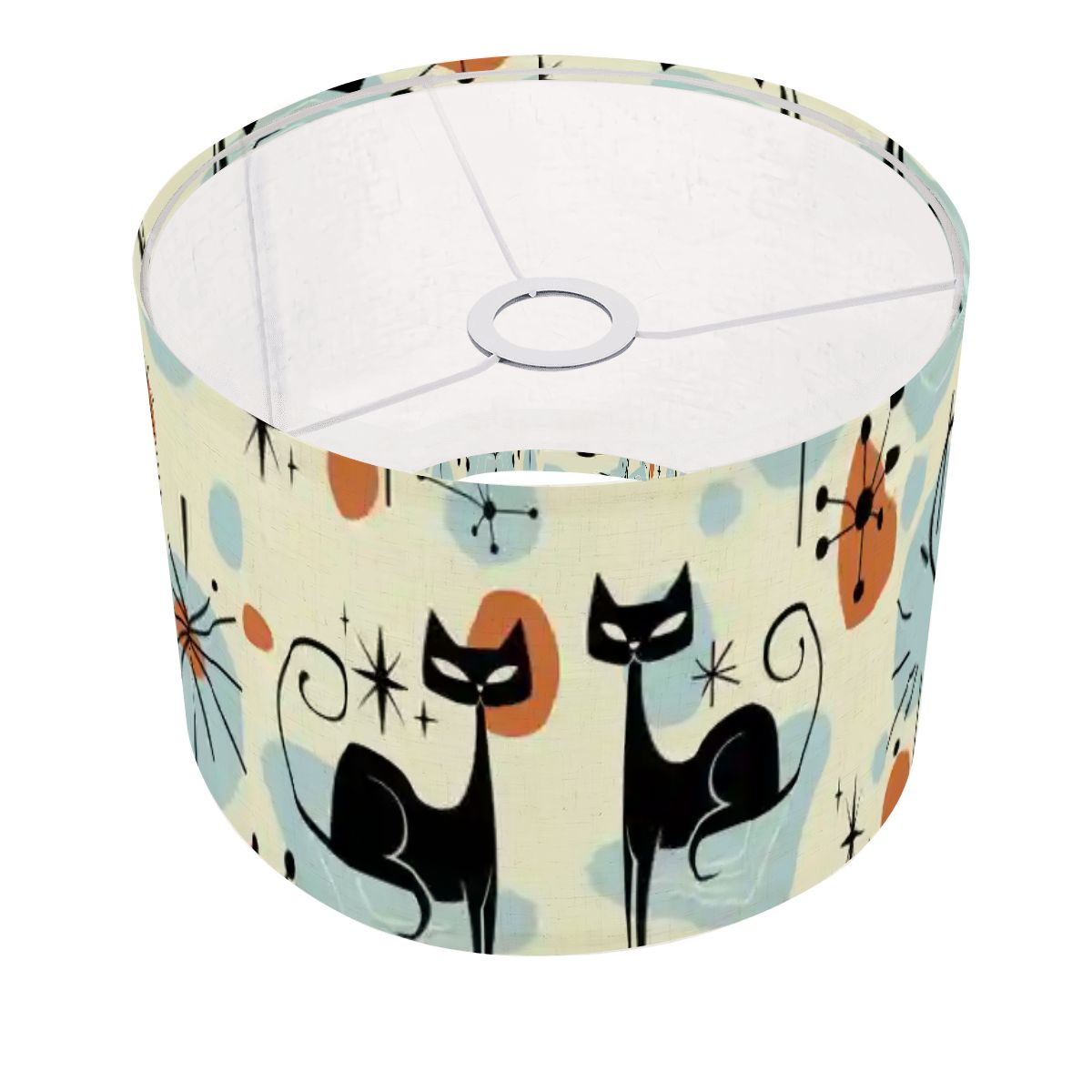 Kate McEnroe New York Atomic Cat Mid Century Modern Arc Floor Lamp, Retro Geometric Starburst Accent LightingArc Floor LampsLampshade4