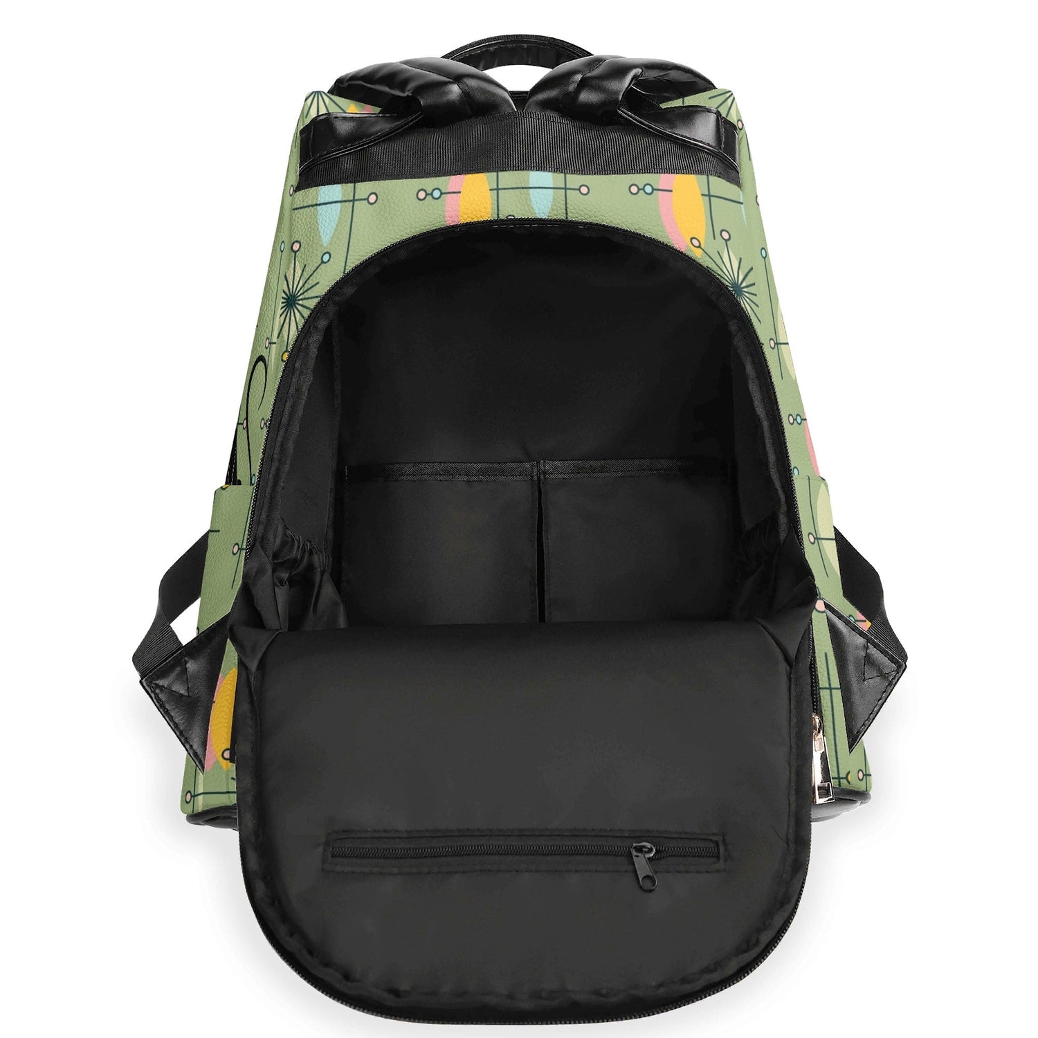 Kate McEnroe New York Atomic Cat Mid Century Modern Backpack, Retro Geometric DaypackBackpacksWLXRKR1W-1