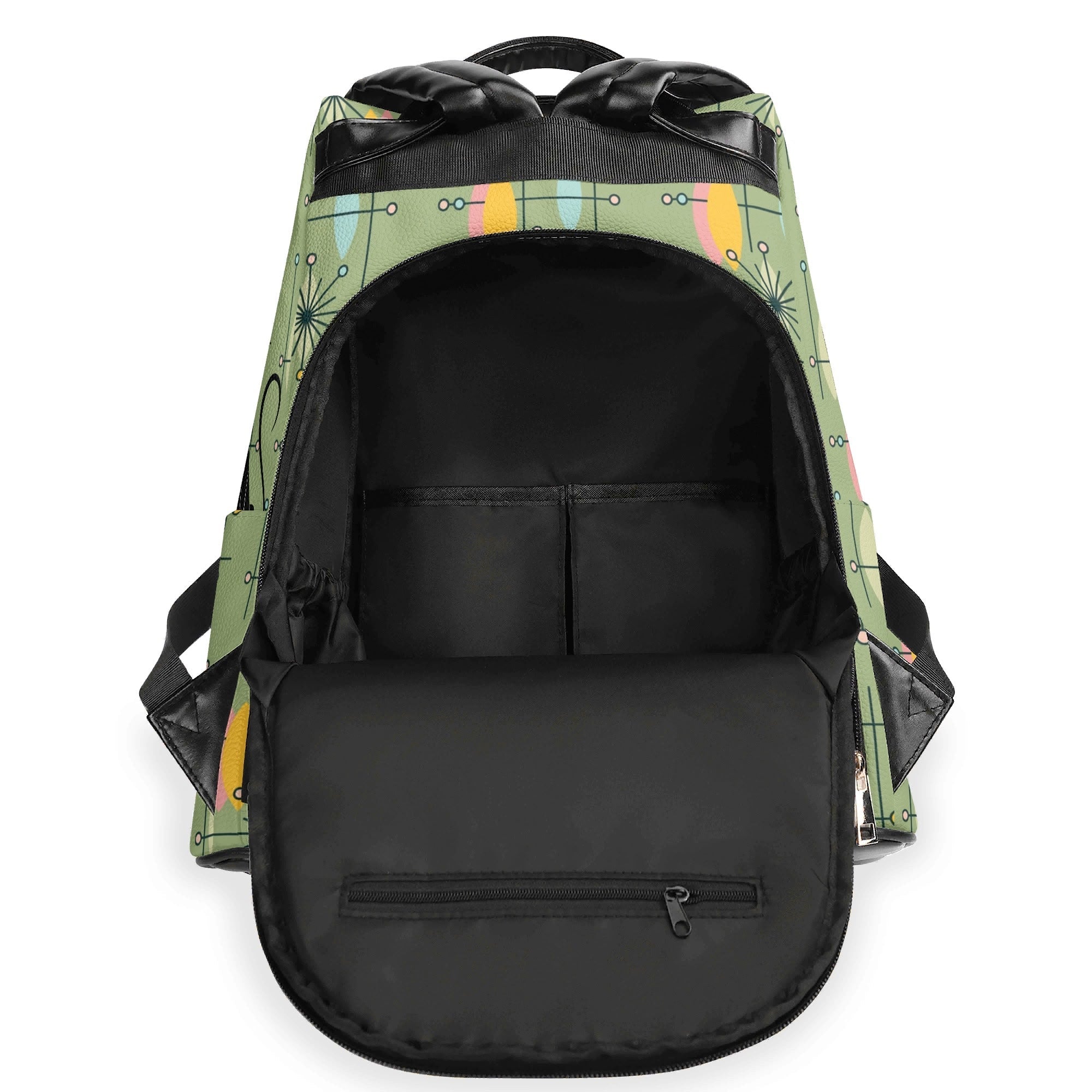 Kate McEnroe New York Atomic Cat Mid Century Modern Backpack, Retro Geometric DaypackBackpacksWLXRKR1W-1