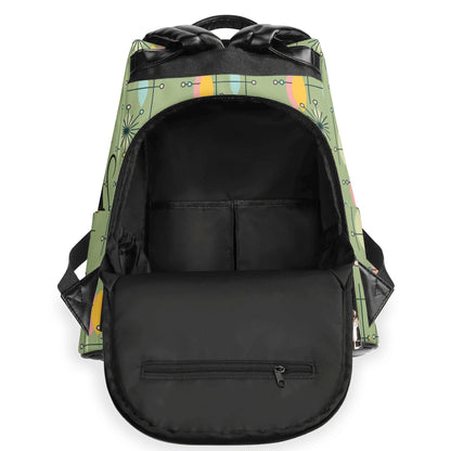 Kate McEnroe New York Atomic Cat Mid Century Modern Backpack, Retro Geometric DaypackBackpacksWLXRKR1W-1
