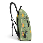 Kate McEnroe New York Atomic Cat Mid Century Modern Backpack, Retro Geometric DaypackBackpacksWLXRKR1W-1