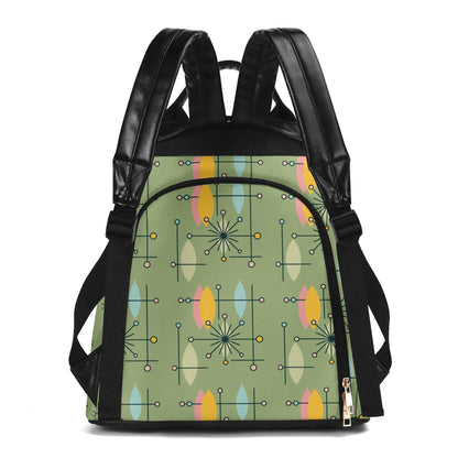 Kate McEnroe New York Atomic Cat Mid Century Modern Backpack, Retro Geometric DaypackBackpacksWLXRKR1W-1