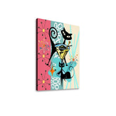 Kate McEnroe New York Atomic Cat Mid Century Modern Canvas Wall Art, Retro Martini Lounge 50s Kitsch DecorCanvas Wall ArtHTJDjERADd
