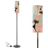 Kate McEnroe New York Atomic Cat Mid Century Modern Floor Lamp, Retro 50s Pink & Teal Geometric Accent LightingFloor Lamps4UJcAWFcO4