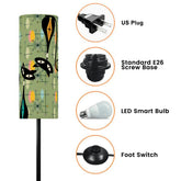 Kate McEnroe New York Atomic Cat Mid Century Modern Floor Lamp, Retro Sputnik Starburst Accent Light, 50s MCM Home DecorSlim Floor Lamps0qdSrTQKOq