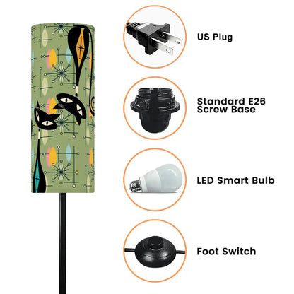 Kate McEnroe New York Atomic Cat Mid Century Modern Floor Lamp, Retro Sputnik Starburst Accent Light, 50s MCM Home DecorSlim Floor Lamps0qdSrTQKOq