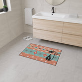 Kate McEnroe New York Atomic Cat Mid Century Modern Floor Mat, Retro Starburst RugDoor Mats18152788359321381718