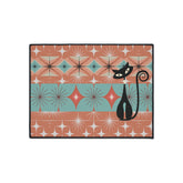 Kate McEnroe New York Atomic Cat Mid Century Modern Floor Mat, Retro Starburst RugDoor Mats24378109142042921544
