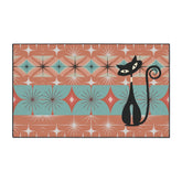 Kate McEnroe New York Atomic Cat Mid Century Modern Floor Mat, Retro Starburst RugDoor Mats27880314607283906343