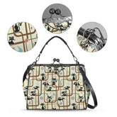 Kate McEnroe New York Atomic Cat Mid Century Modern Kisslock Purse, Retro Crossbody HandbagCrossbody BagsD3361304