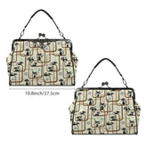 Kate McEnroe New York Atomic Cat Mid Century Modern Kisslock Purse, Retro Crossbody HandbagCrossbody BagsD3361304