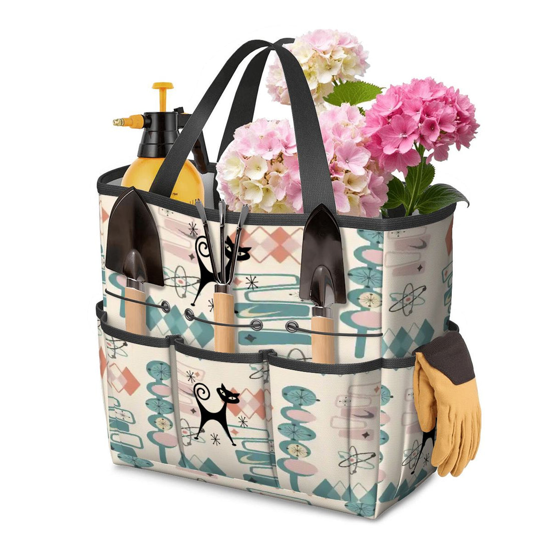 Kate McEnroe New York Atomic Cat Mid Century Modern Kitschy Retro Garden Tool BagGarden Tool Bag7Qi2iDWcwV