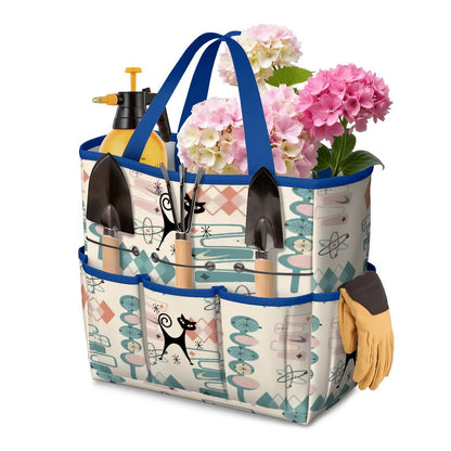Kate McEnroe New York Atomic Cat Mid Century Modern Kitschy Retro Garden Tool BagGarden Tool BagN7MZPHSmNG
