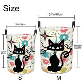 Kate McEnroe New York Atomic Cat Mid Century Modern Kitschy Retro Laundry BasketLaundry BasketsqLgmaEw0wK