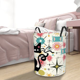 Kate McEnroe New York Atomic Cat Mid Century Modern Kitschy Retro Laundry BasketLaundry BasketsqLgmaEw0wK