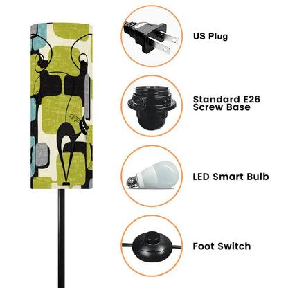 Kate McEnroe New York Atomic Cat Mid Century Modern Kitschy Retro Slim Floor LampSlim Floor LampsSGWpd6Zkex