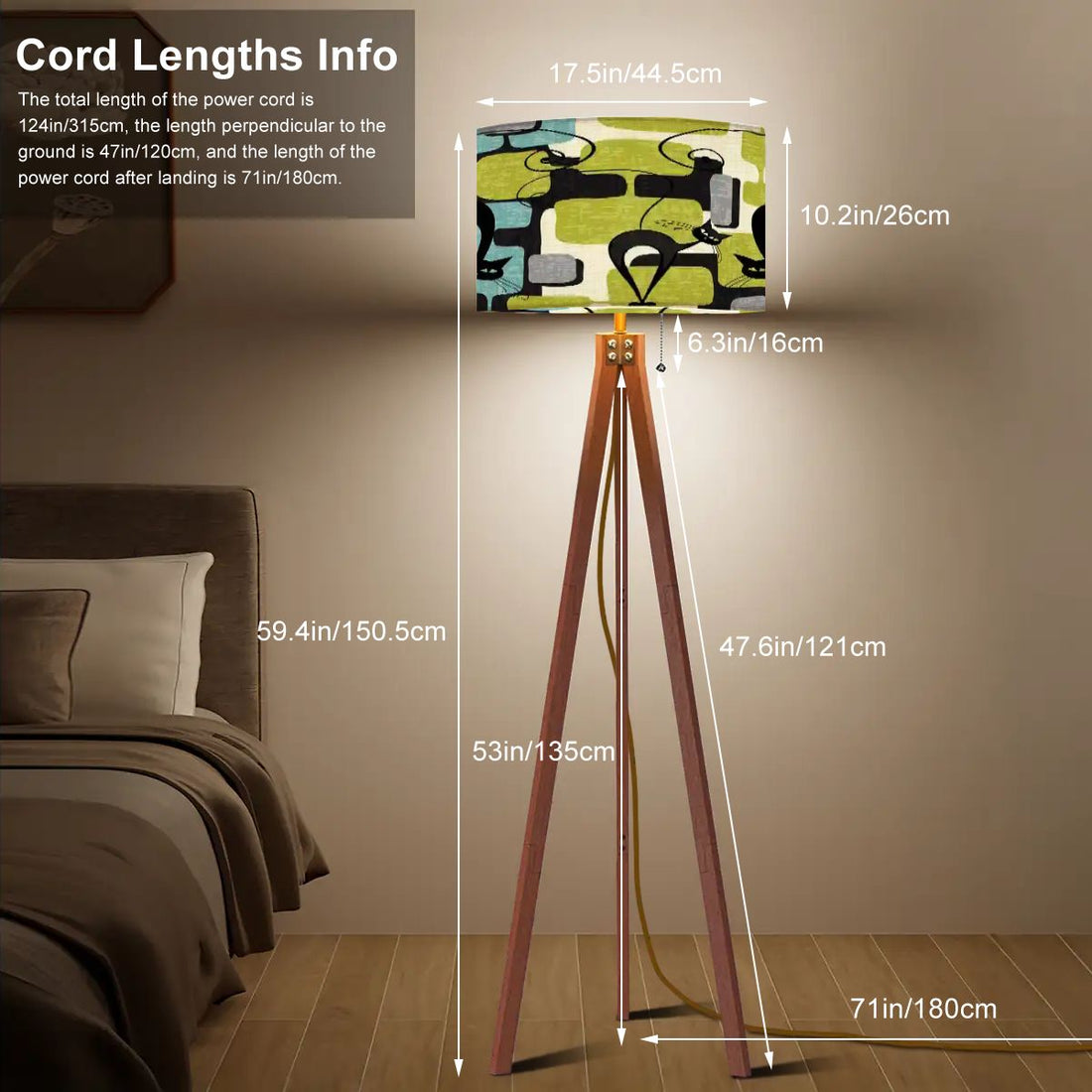 Kate McEnroe New York Atomic Cat Mid Century Modern Kitschy Retro Tripod Floor LampTripod Floor LampsBmNotV1eDk