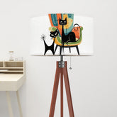 Kate McEnroe New York Atomic Cat Mid Century Modern Lamp Shade Retro 1950s Lounge ArtLamp ShadesFu9JdDO59k