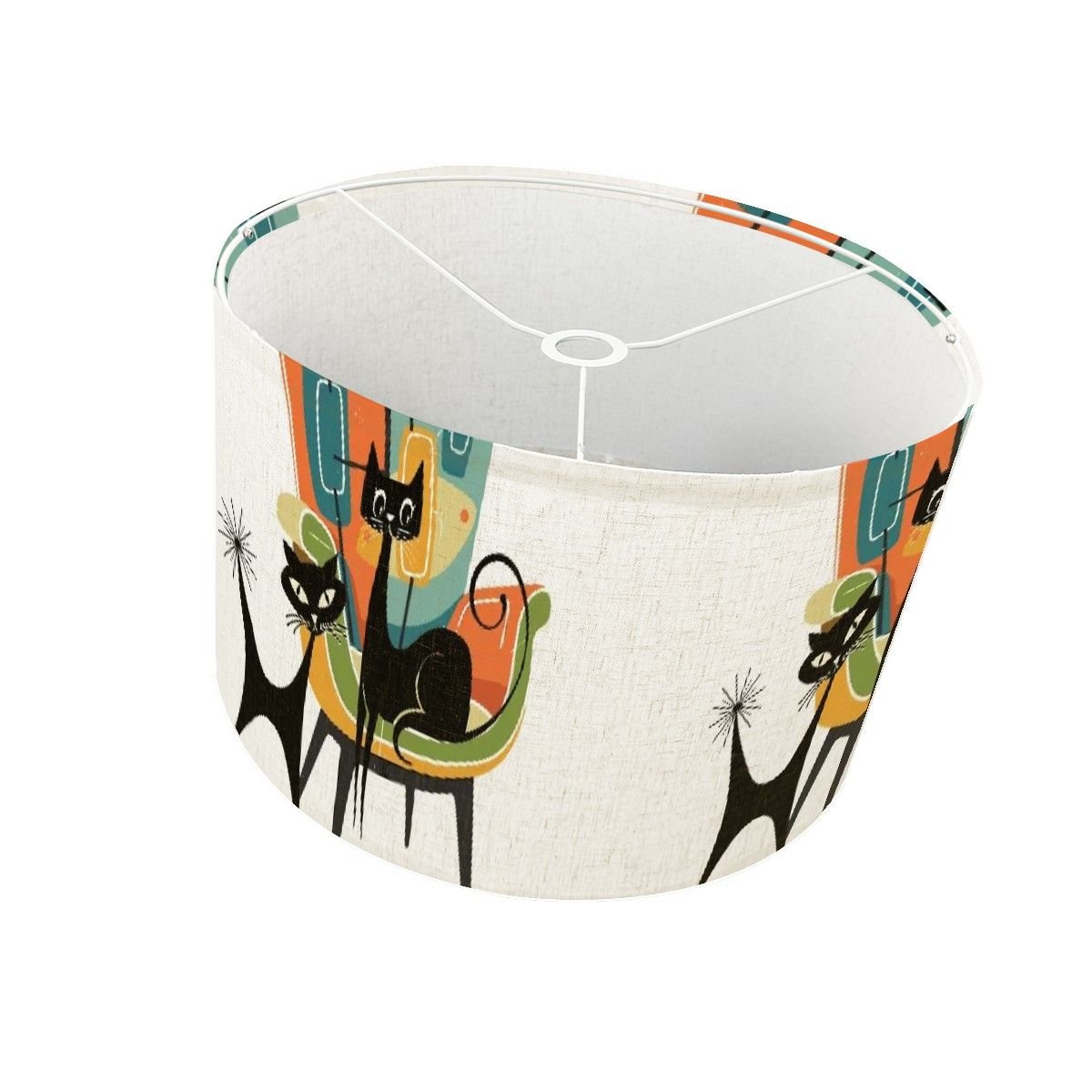 Kate McEnroe New York Atomic Cat Mid Century Modern Lamp Shade Retro 1950s Lounge ArtLamp ShadesFu9JdDO59k
