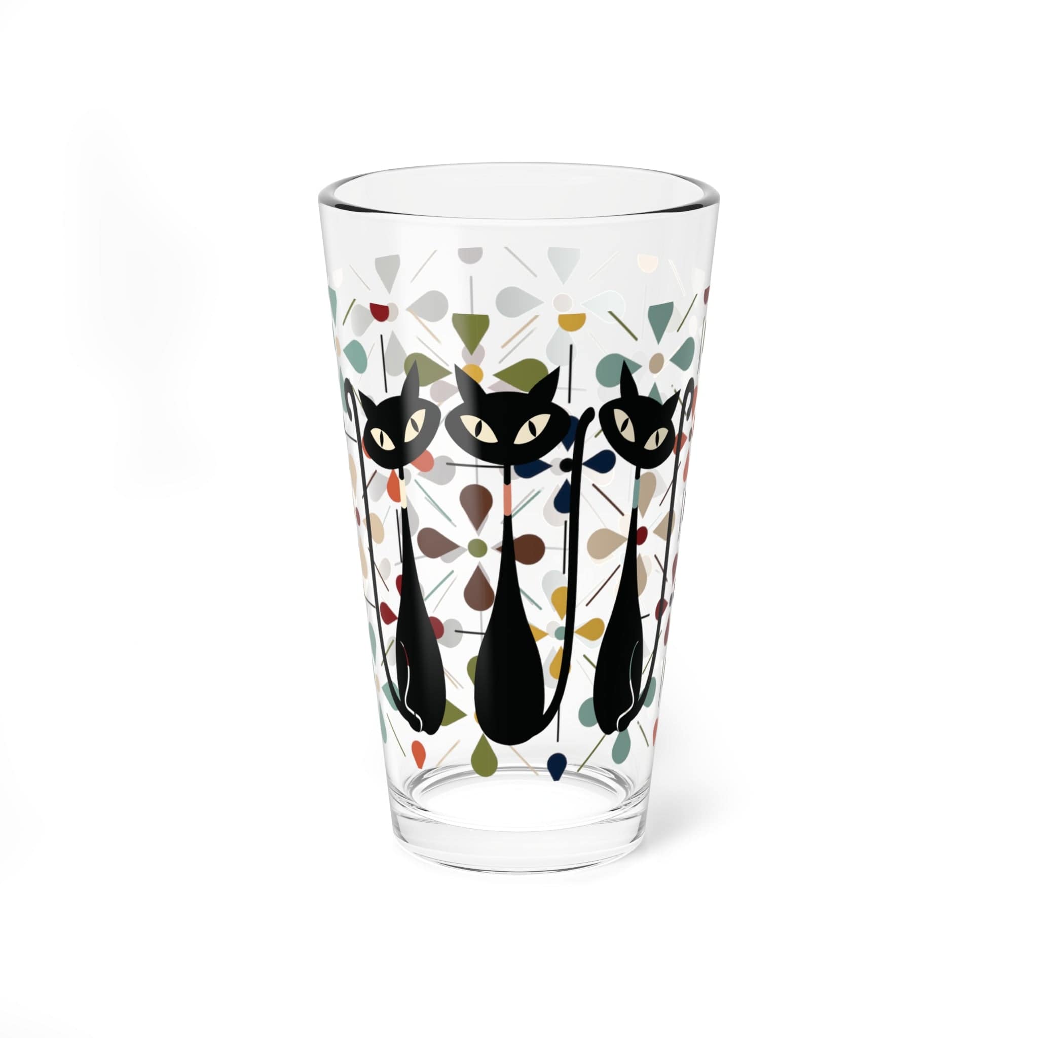 Kate McEnroe New York Atomic Cat Mid Century Modern Mixing | Shaker | Serving Glass, Sexton Cat Cocktail Glass, Whimsical Barware, Retro DrinkwareMixing Glasses32977751329396997246