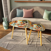 Kate McEnroe New York Atomic Cat Mid Century Modern Nesting Tables, Retro Vintage Kitsch Fall FurnitureNesting Tables7niVh98HCk