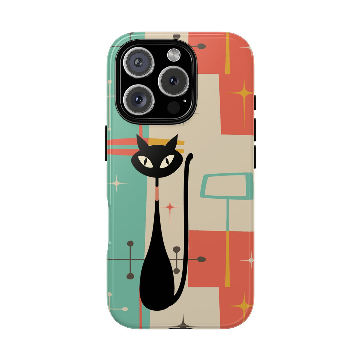 Kate McEnroe New York Atomic Cat Mid Century Modern Pastel iPhone CasePhone Cases14471098324696115915