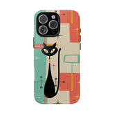 Kate McEnroe New York Atomic Cat Mid Century Modern Pastel iPhone CasePhone Cases14883574543558450316