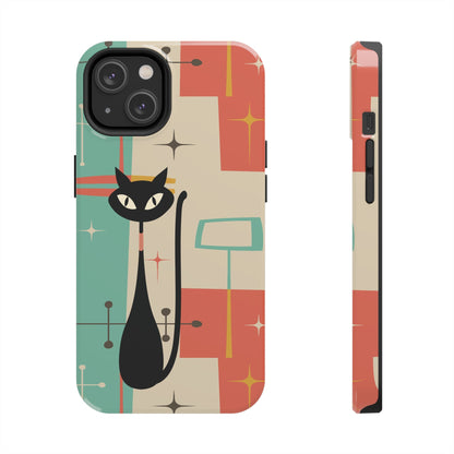 Kate McEnroe New York Atomic Cat Mid Century Modern Pastel iPhone CasePhone Cases14981592064971773983