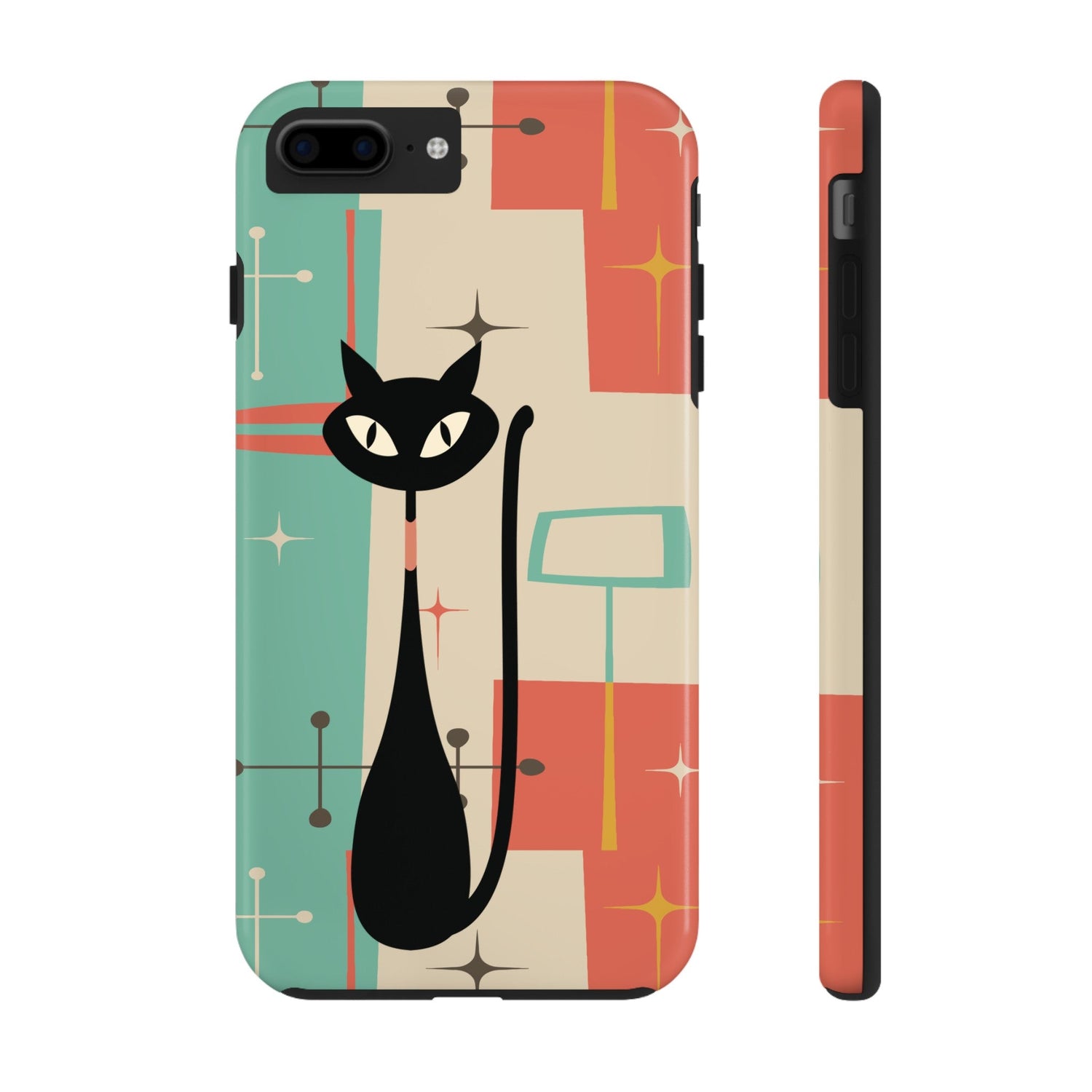 Kate McEnroe New York Atomic Cat Mid Century Modern Pastel iPhone CasePhone Cases19007930617922193866