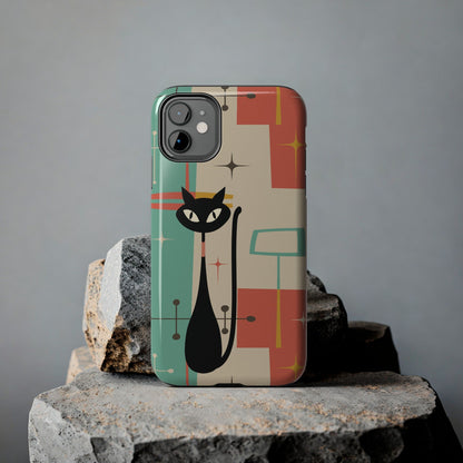 Kate McEnroe New York Atomic Cat Mid Century Modern Pastel iPhone CasePhone Cases20813813500413755124